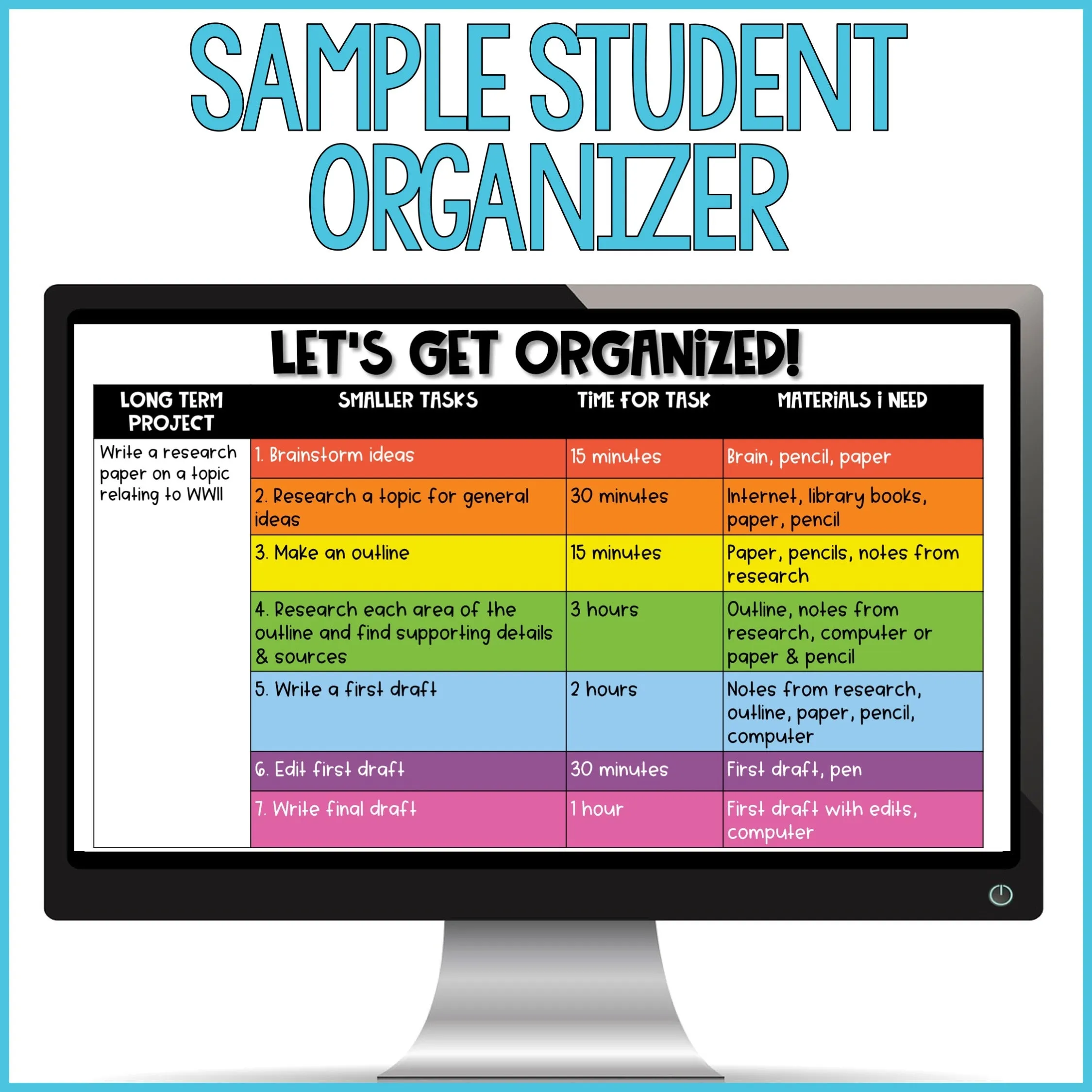 Organization Activity: Getting Organized Classroom Guidance Lesson