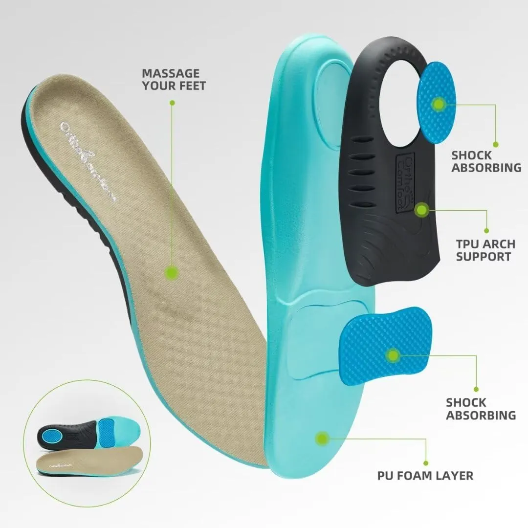 OrthoComfoot Men's Orthopedic Leather Dress Walking Shoes: Comfortable Arch Support Fashion Sneakers for Plantar Fasciitis, Orthotic Causal Business Shoes for Heel Foot Pain Relief