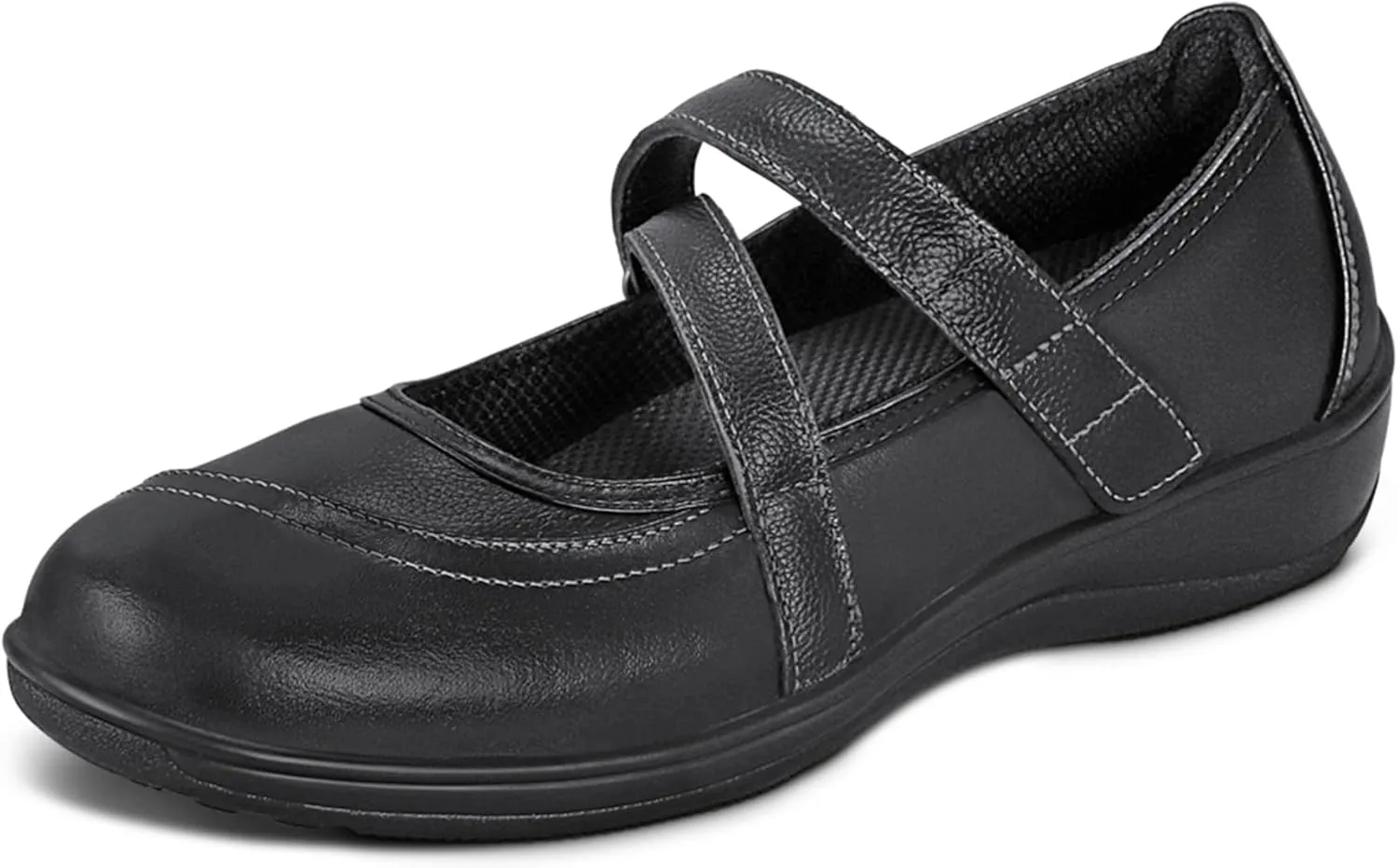Orthofeet Women's Orthopedic Leather Celina Mary Jane Shoes