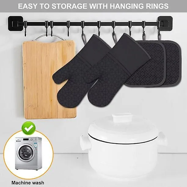 Oven Mitts And Pot Holders Set
