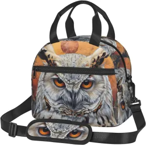 Owl Beliefs print Bag for Lunch Fit for office work picnic travelling insulated lunch bag