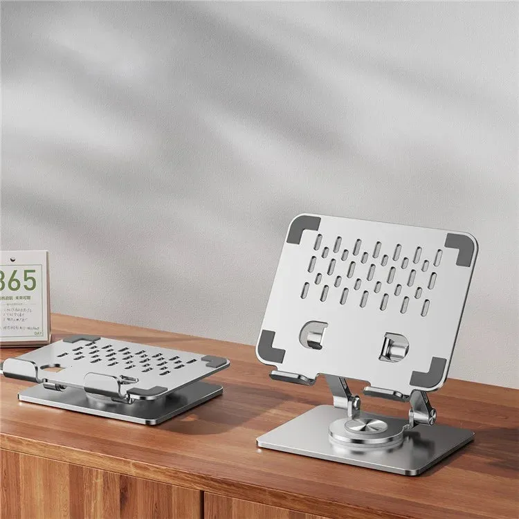 P2083 Heat Dissipation Alloy Steel 360 Degree Rotating Desktop Stand for Mobile Phone Tablet