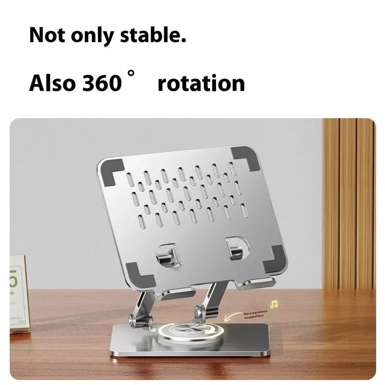 P2083 Heat Dissipation Alloy Steel 360 Degree Rotating Desktop Stand for Mobile Phone Tablet