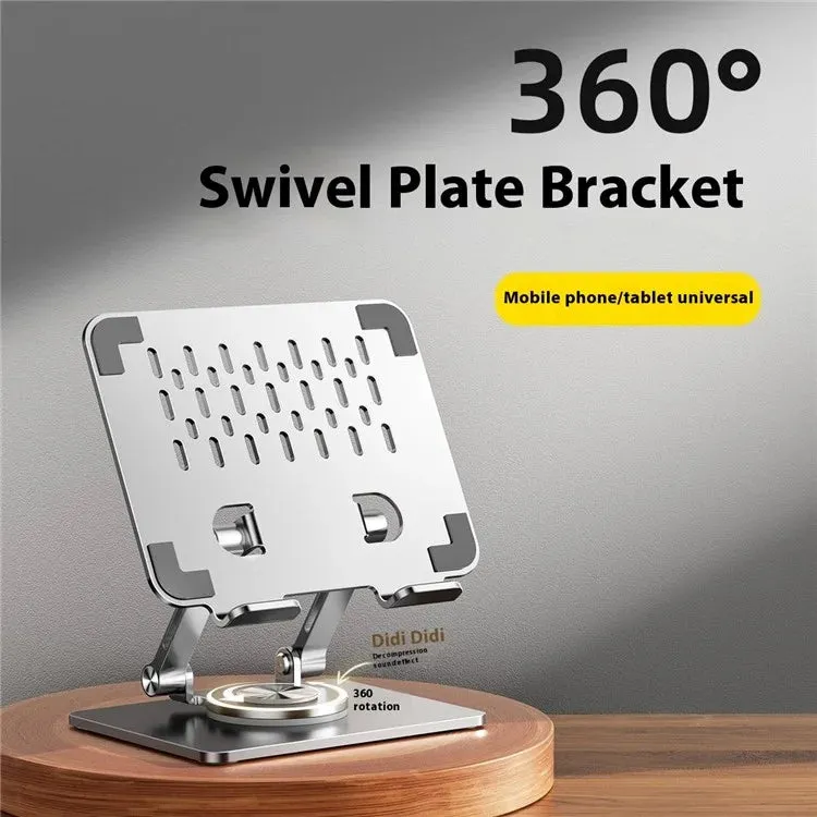 P2083 Heat Dissipation Alloy Steel 360 Degree Rotating Desktop Stand for Mobile Phone Tablet