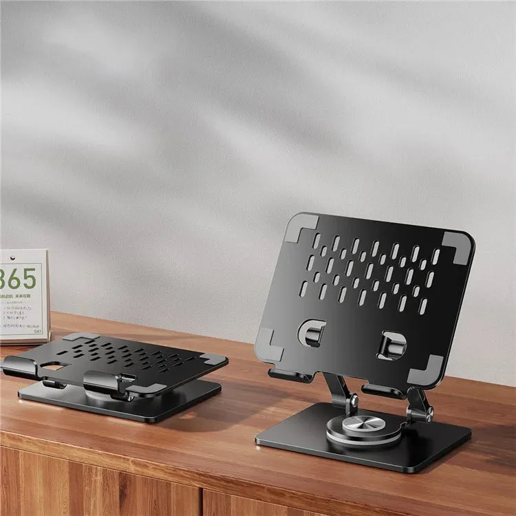 P2083 Heat Dissipation Alloy Steel 360 Degree Rotating Desktop Stand for Mobile Phone Tablet