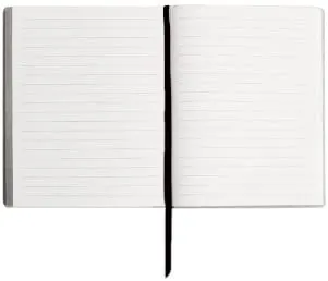 Paperthinks Recycled Leather Extra Larger 7 x 9 Inch Notebook Black