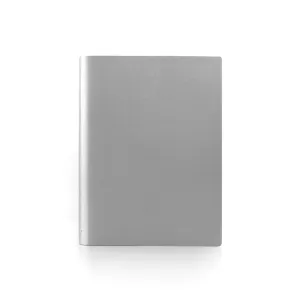 Paperthinks Recycled Leather Large Ruled Notebook Silver