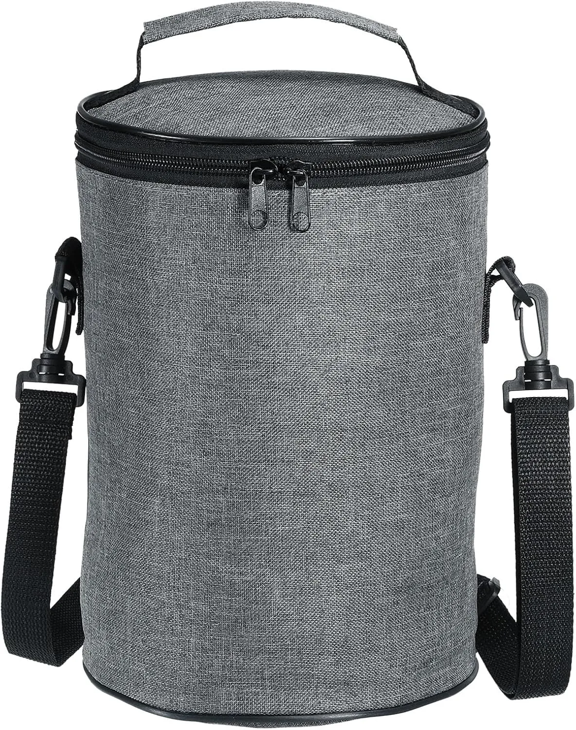 PATIKIL 6.9"x9.8" Insulated Lunch Bag with Shoulder Strap, Insulated Food Jar Waterproof Lunch Tote Bag Portable for Office Work Outdoor Picnic, Grey