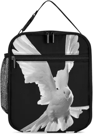 Peace Pigeon Insulated Lunch Bag Leakproof Insulated Cooler Bag with Handbags Side Pocket for Adults