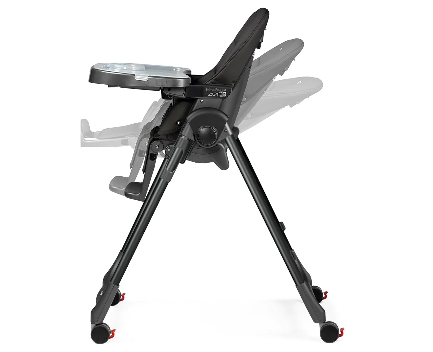 Peg Perego Prima Pappa Zero 3 - High Chair - for Children Newborn to 3 Years of Age - Made in Italy - True Black (Black)