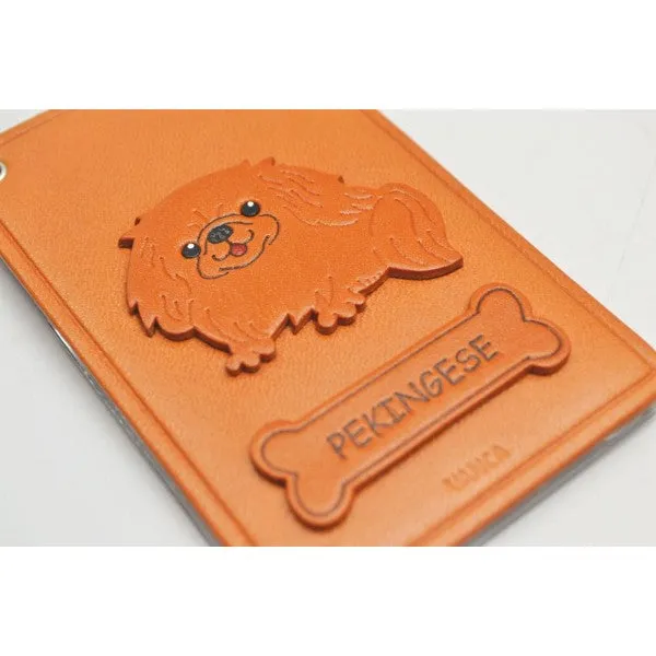 Pekingese Leather Commuter Pass/Passcard Holders