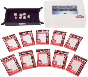 Perfect Size 100 (x10pcs) and Card Box 1000, Original Dice Tray and Game Dice, Card Sleeve Various Set