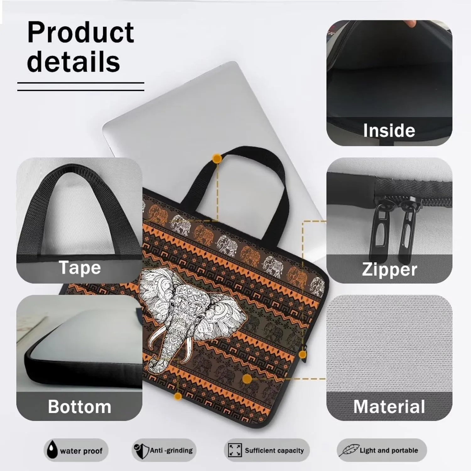 Personalized Laptop Bag 15.6In,17inch Laptop Messenger Bag Laptop Tote Bag with Laptop Compartment