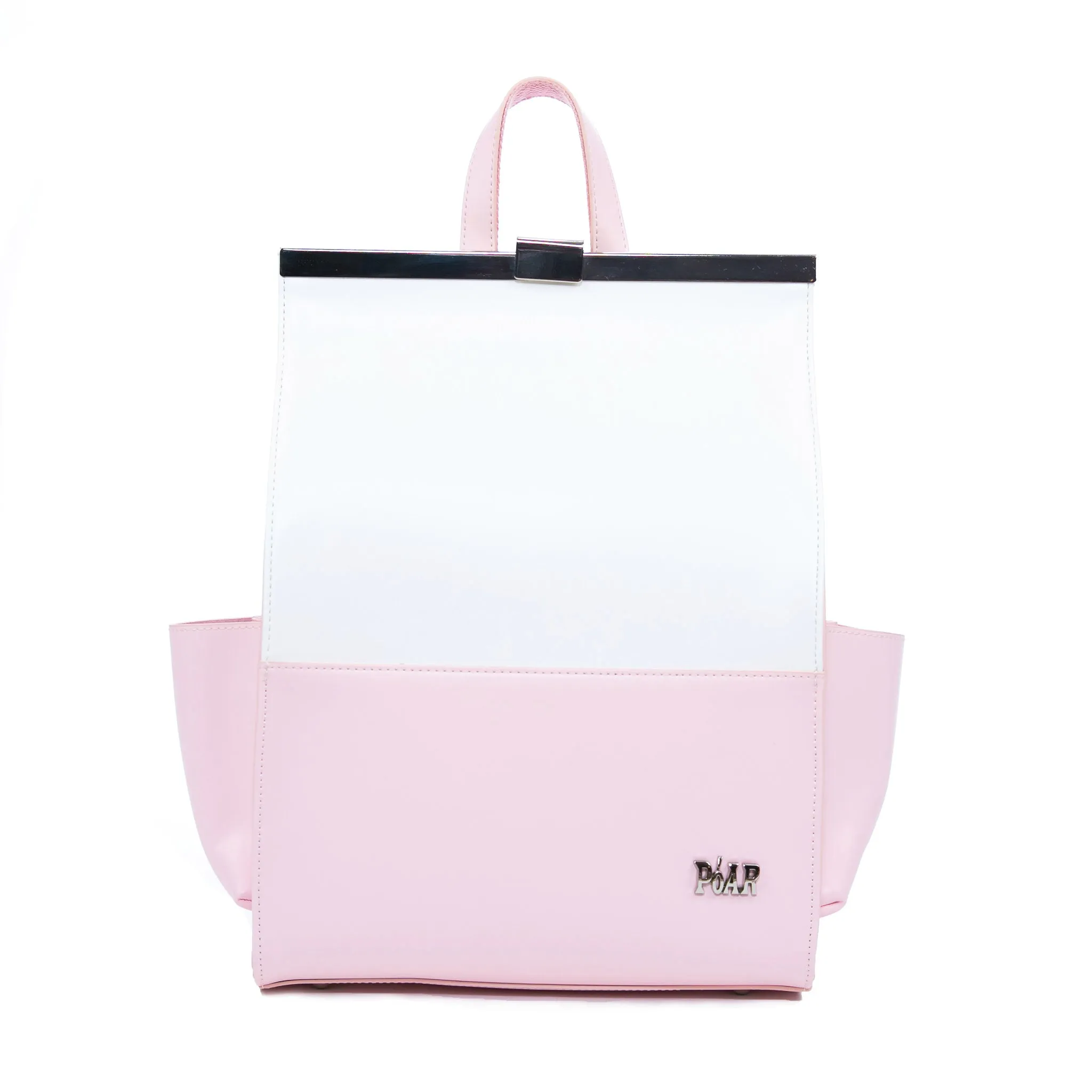 Pink & White Vegan Backpack