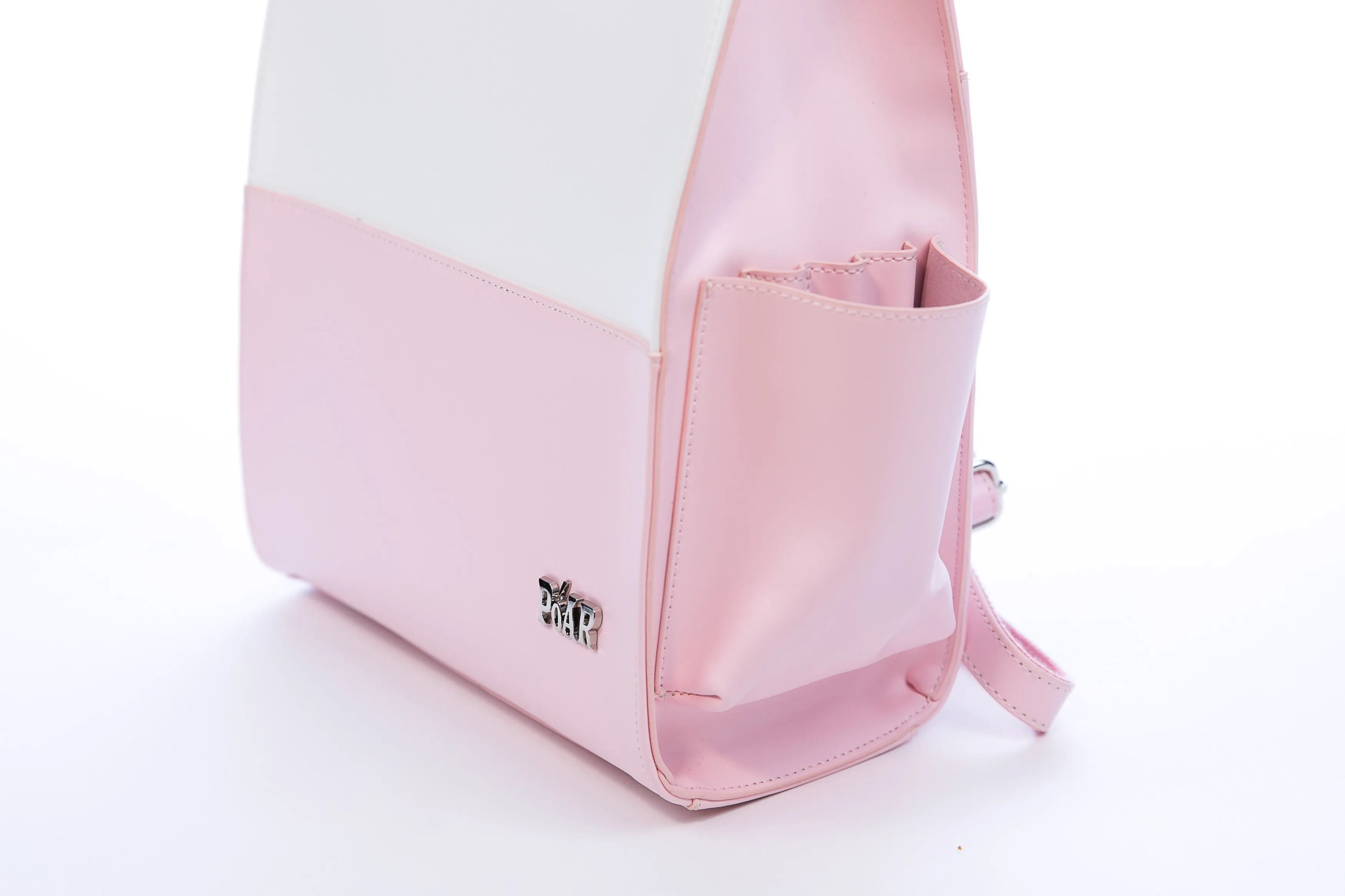 Pink & White Vegan Backpack