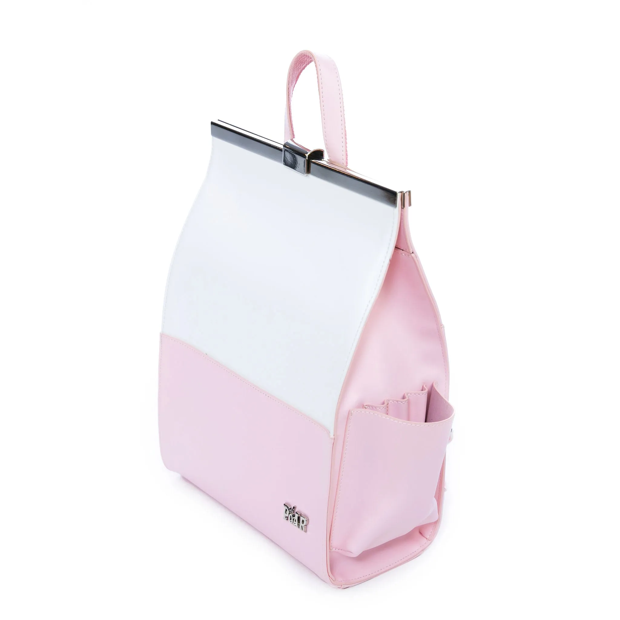 Pink & White Vegan Backpack