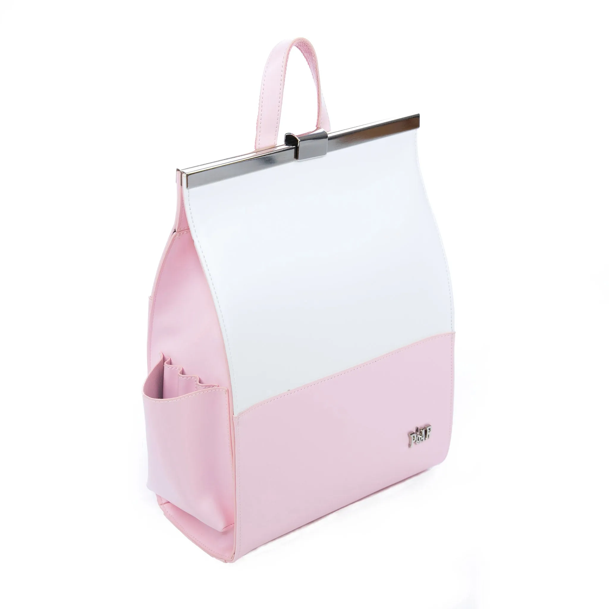 Pink & White Vegan Backpack