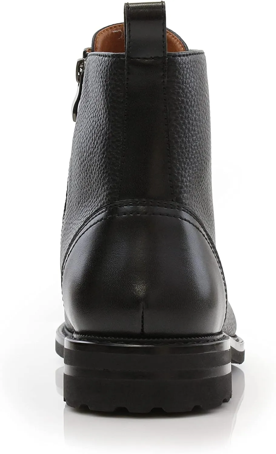 Polar Fox Brooke MPX806061 Grey Woolen and Leather Lace-up Fashion Chukka Boots with Zipper Closure