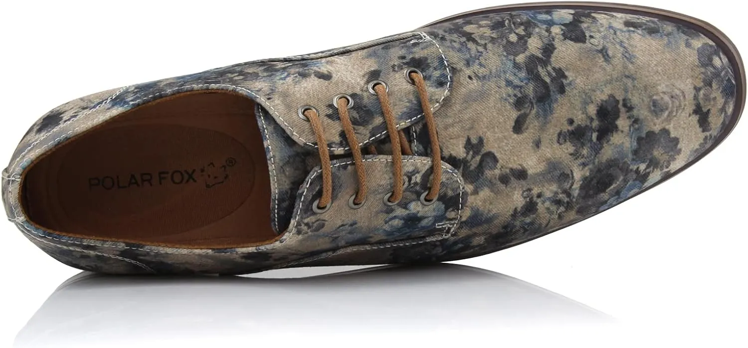 Polar Fox Men Casual Low-Tops Lace up Derby Dress Shoes