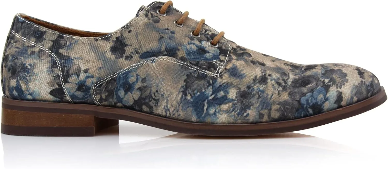 Polar Fox Men Casual Low-Tops Lace up Derby Dress Shoes