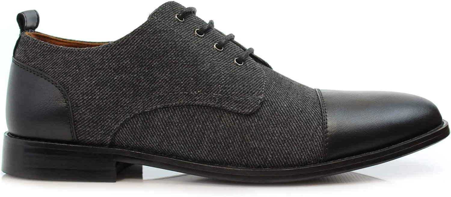 Polar Fox Men Casual Low-Tops Lace up Derby Dress Shoes