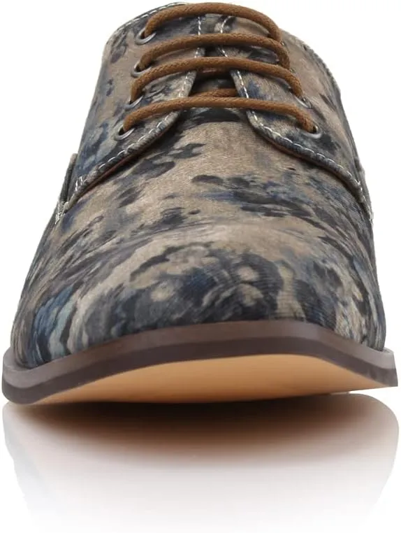 Polar Fox Men Casual Low-Tops Lace up Derby Dress Shoes