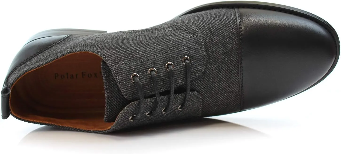 Polar Fox Men Casual Low-Tops Lace up Derby Dress Shoes