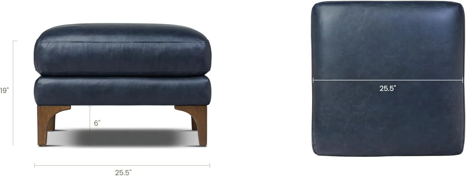 POLY & BARK Sorrento Ottoman in Nightfall Blue
