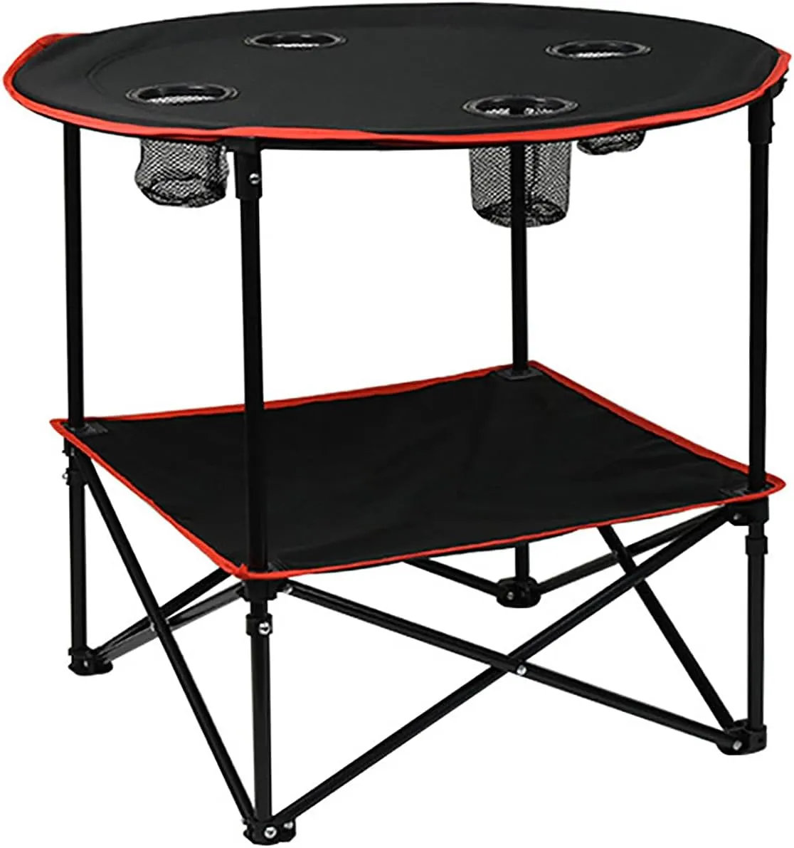 Portable Folding Picnic Table, Lightweight, Stable, Easy to Carry, Camping Table with 4 Cup Holders and Carrying Bag, Perfect for Outdoor Activities, BBQ, Camping, Fishing