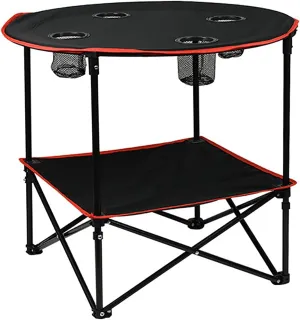 Portable Folding Picnic Table, Lightweight, Stable, Easy to Carry, Camping Table with 4 Cup Holders and Carrying Bag, Perfect for Outdoor Activities, BBQ, Camping, Fishing