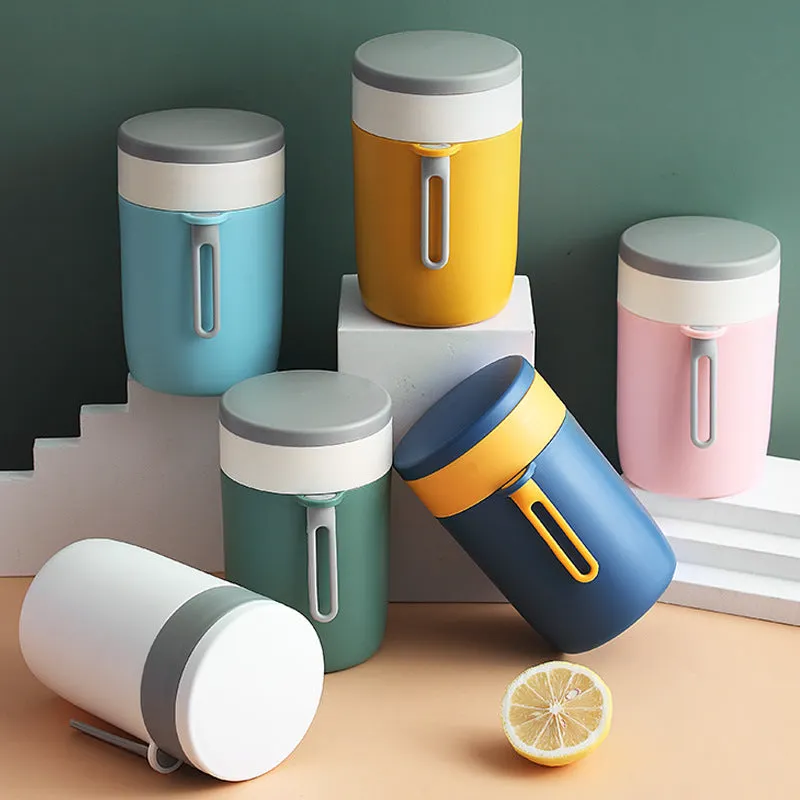 Portable PP Insulated Soup Cup with Tableware