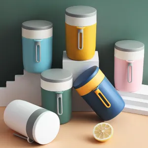 Portable PP Insulated Soup Cup with Tableware