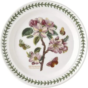 Portmeirion Botanic Garden 10.5-Inch Dinner Plate, Flowering Almond Design - Durable Earthenware Tableware, Microwave, Dishwasher, Freezer Safe, Farmhouse Dinnerware Made in England
