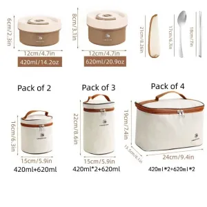 Premium Insulated 304 Stainless Steel Lunch Box – Multi-Layer Design, Microwave Safe, Durable, Leak-Proof, Perfect for On-the-Go Meals