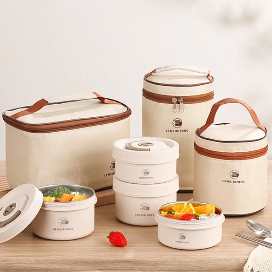 Premium Insulated 304 Stainless Steel Lunch Box – Multi-Layer Design, Microwave Safe, Durable, Leak-Proof, Perfect for On-the-Go Meals