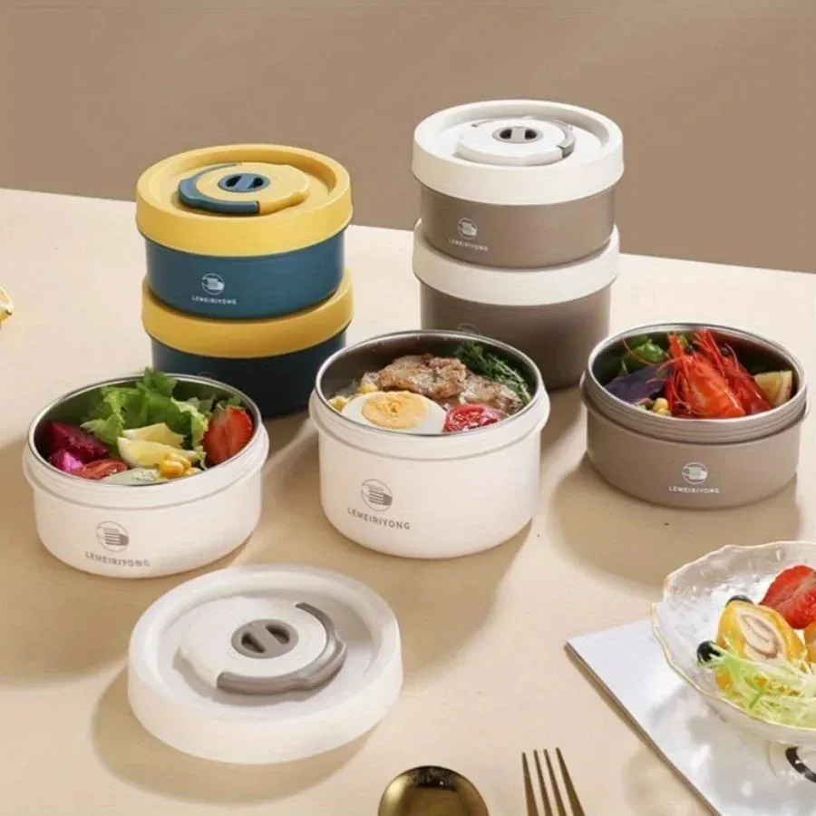 Premium Insulated 304 Stainless Steel Lunch Box – Multi-Layer Design, Microwave Safe, Durable, Leak-Proof, Perfect for On-the-Go Meals