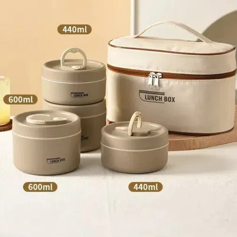 Premium Insulated 304 Stainless Steel Lunch Box – Multi-Layer Design, Microwave Safe, Durable, Leak-Proof, Perfect for On-the-Go Meals