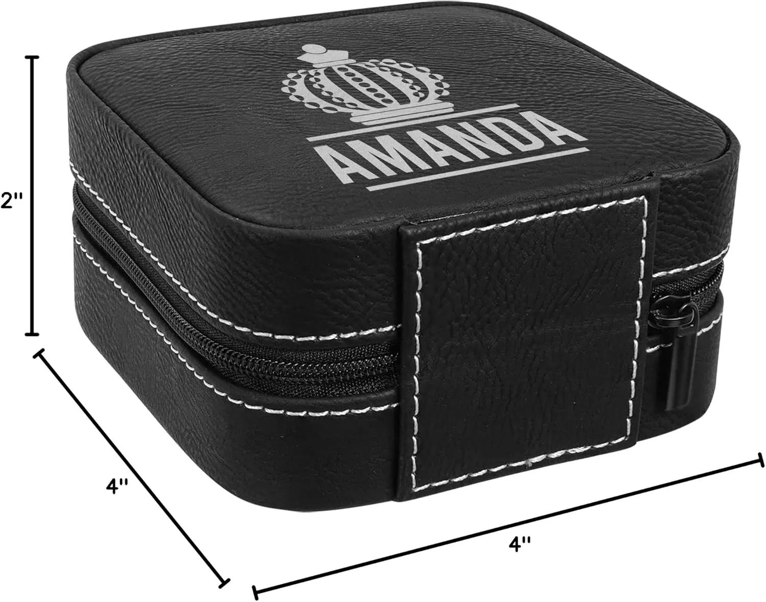 Premium Jwelery Organizer Box For Ladies, Ruby Jewelry Travel Case, Black Customizable Travel Box For Ladies, Engraved Black Jwelery Box for Women