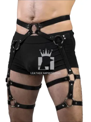Premium Leather Waist to Thigh Harness