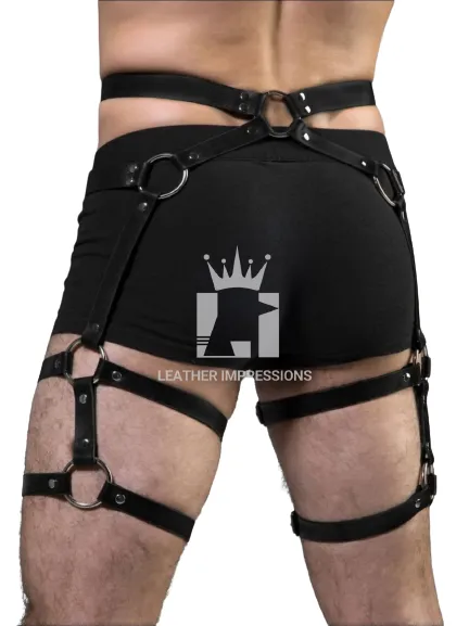 Premium Leather Waist to Thigh Harness