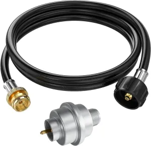 Propane Fuel Filter with 6FT Propane Adapter Hose, Propane Adapter Hose with Fuel Filter Connect to 20-45 lb Propane Tanks for Mr.Heater Buddy Portable Buddy and Weber Q, Coleman Grill