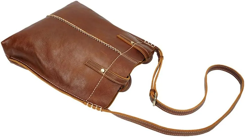 PTEXTU Large Bag Vintage Shoulder Bag Vintage Leather Handmade Men And Women Bags