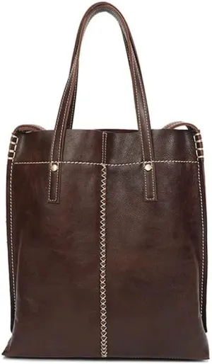 PTEXTU Large Bag Vintage Shoulder Bag Vintage Leather Handmade Men And Women Bags