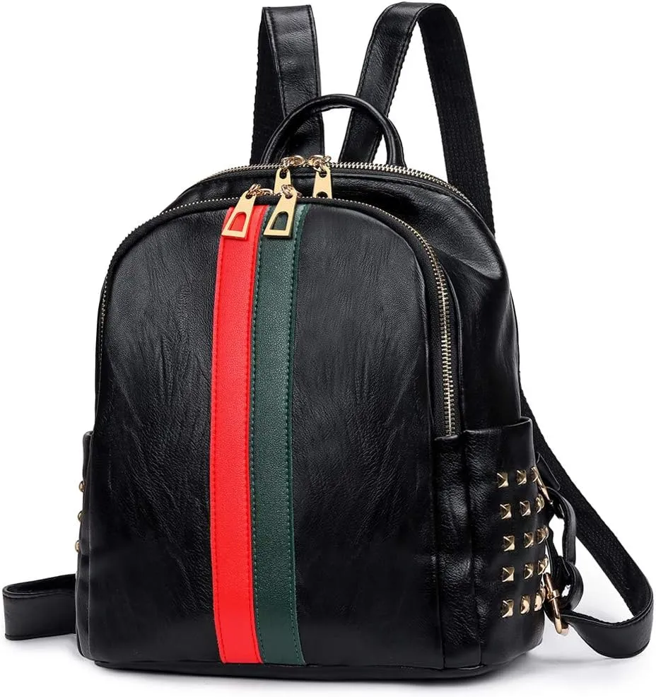Pu Leather Mini Backpack For Women Purse Cute Daypack Bag Fashion Shoulder Bag
