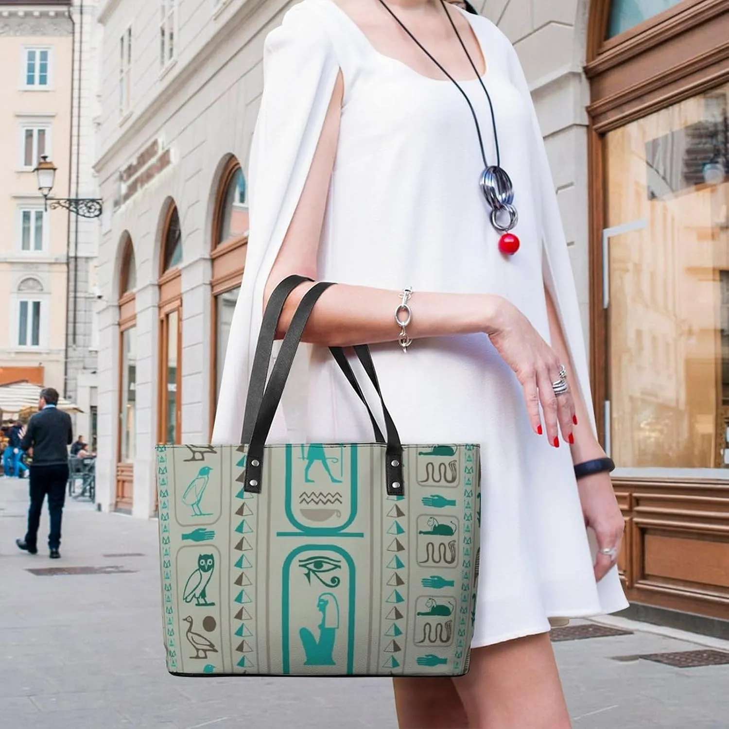 PU Leather Shoulder Bag for Women Beach Tote Bag Aesthetic Tote Bag Hippie Bag Clutch Bag
