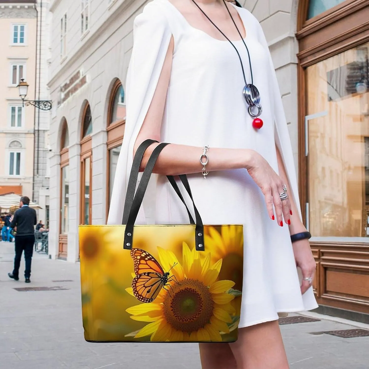 PU Leather Shoulder Bag for Women Beach Tote Bag Aesthetic Tote Bag Hippie Bag Clutch Bag