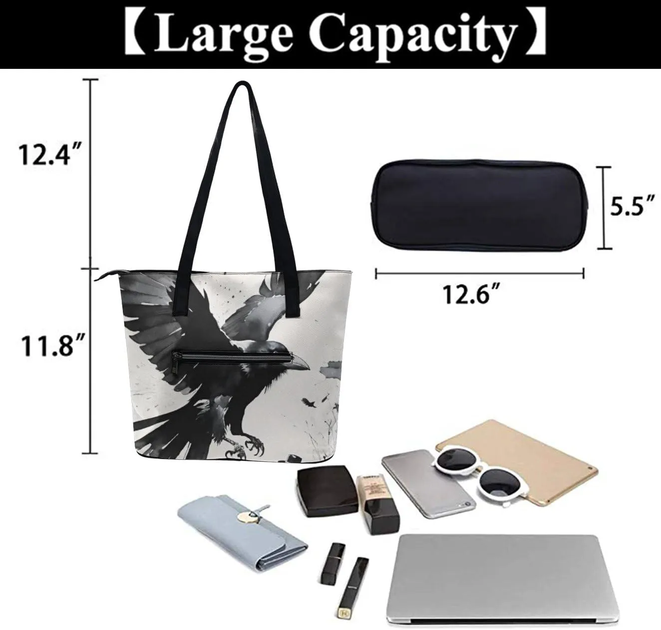 PU Leather Shoulder Bag for Women Casual Tote Handbag Large Shoulder Bag Work Fashion Women Purse Shopping Bag