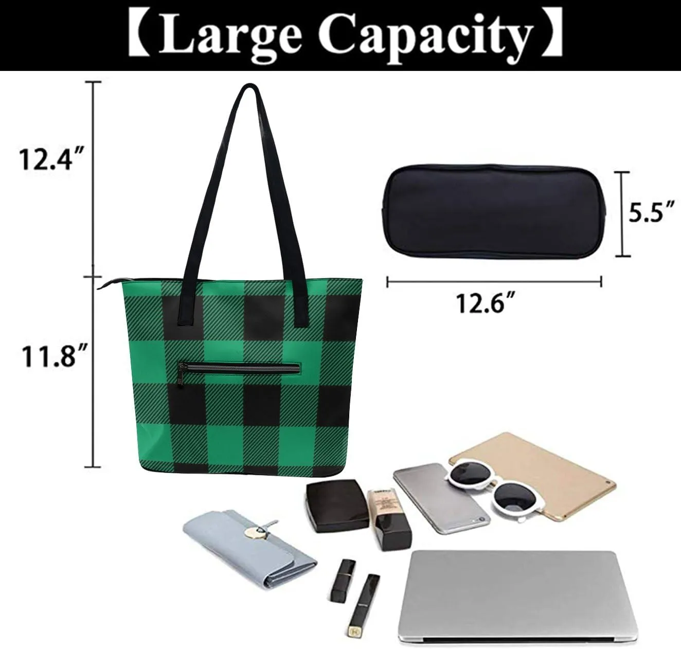 PU Leather Shoulder Bag for Women, Tote Bag Shoulder Bag Large Bag Handbag Summer Travel Bag Clutch Bag for Picnic