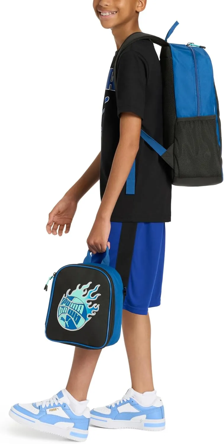 PUMA Unisex Kid's Colony Lunch Kit & Backpack Combo, High Risk Red/Black, Medium