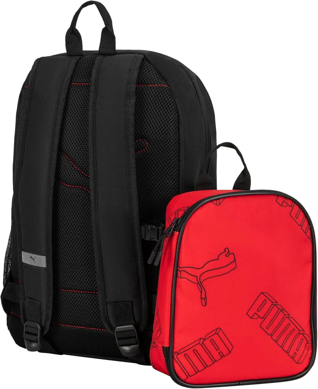PUMA Unisex Kid's Colony Lunch Kit & Backpack Combo, High Risk Red/Black, Medium